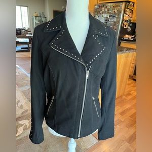 Black Suede Studded Jacket